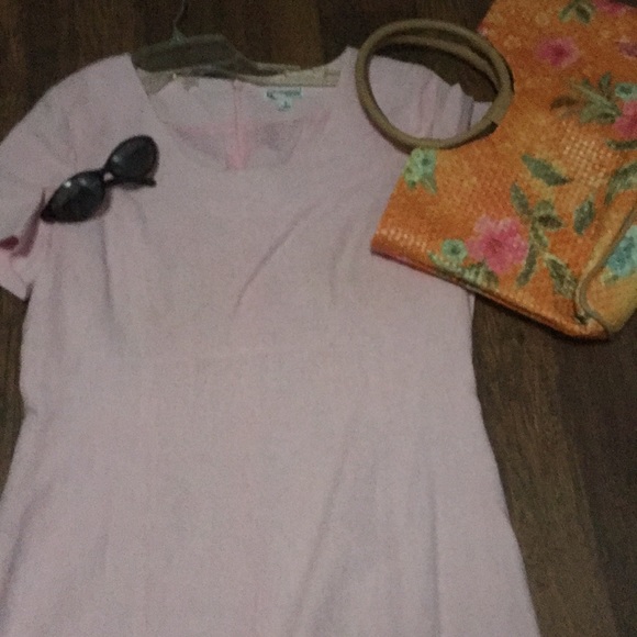 Beautiful pale pink summer dress size 8 - Picture 2 of 4